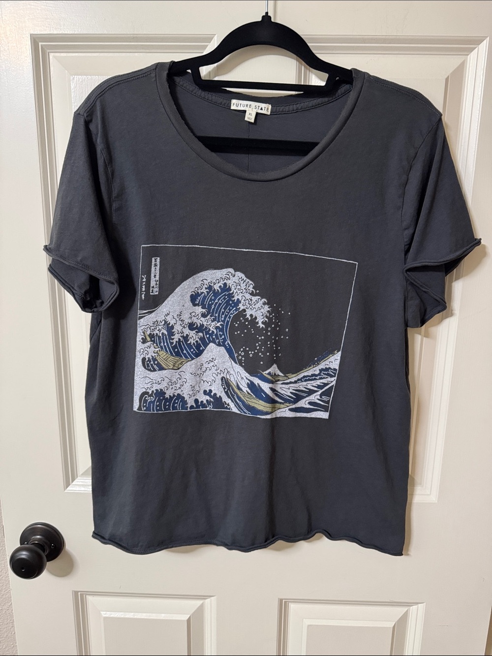 Future State Charcoal Short Sleeve Tee with Wave Graphic